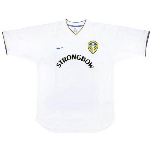 Tailandia Camiseta Leeds United Replica Primera Ropa Retro 2000 2002 Blanco